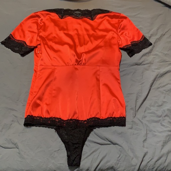 Red and black lace bodysuit - Picture 8 of 9